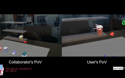 Interaction between users within a shared virtual environment